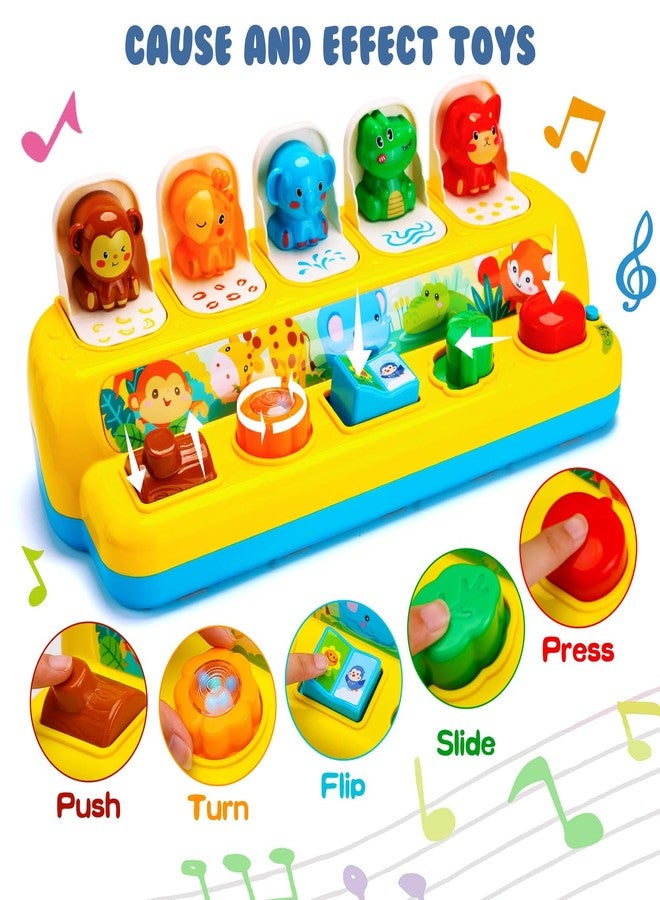 Hieoby Interactive Pop up Animal Toys with Music & Light, Montessori Cause and Effect Toys for 1 Year Old Boy Girl Early Learning Musical Baby Toy 9-12-18 Months STEM Toddler Toy Age 1-2 Gift for Infant - Image 3